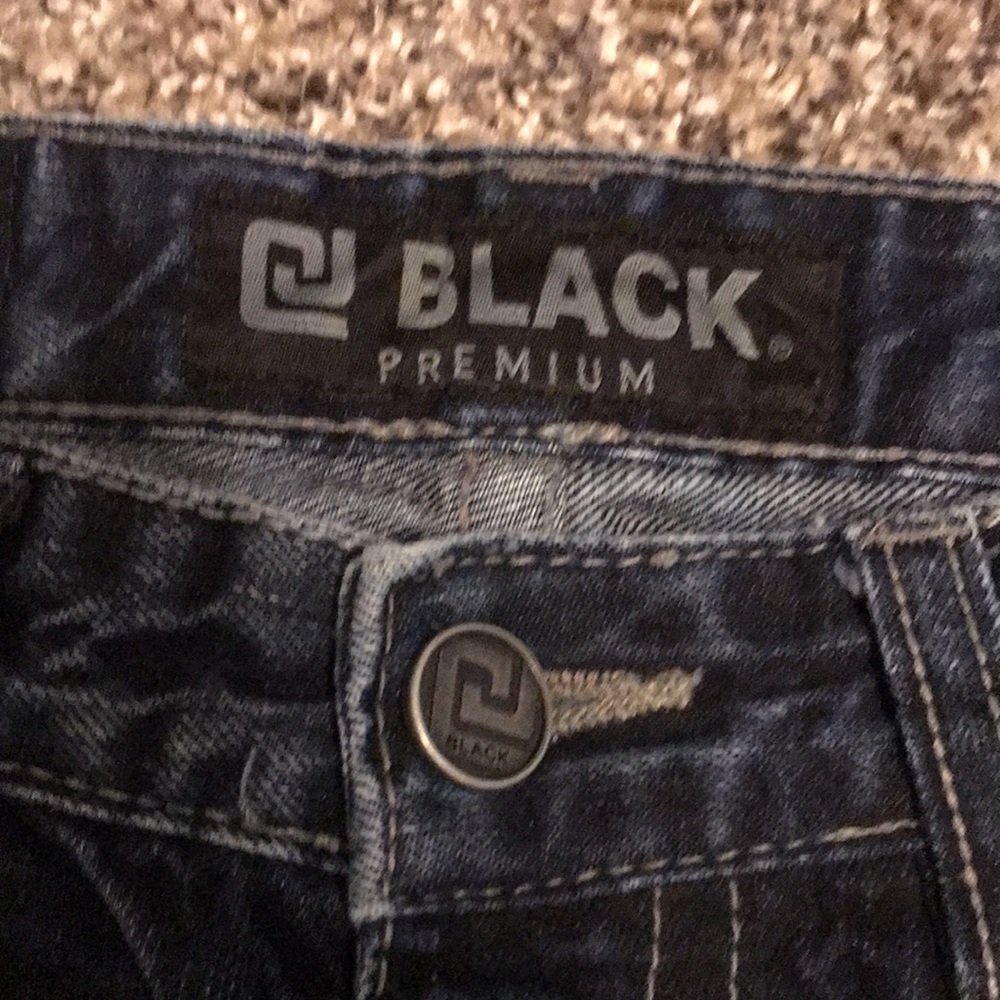 Black Premium low rise slim straight jeans size 30/32 - Picture 10 of 16